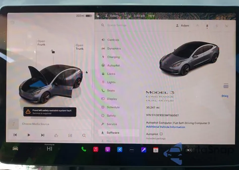 2022 Tesla Model 3 Long Range Dual Motor All-Wheel Drive from USA, damaged, VIN 5YJ3E1EB3NF199567